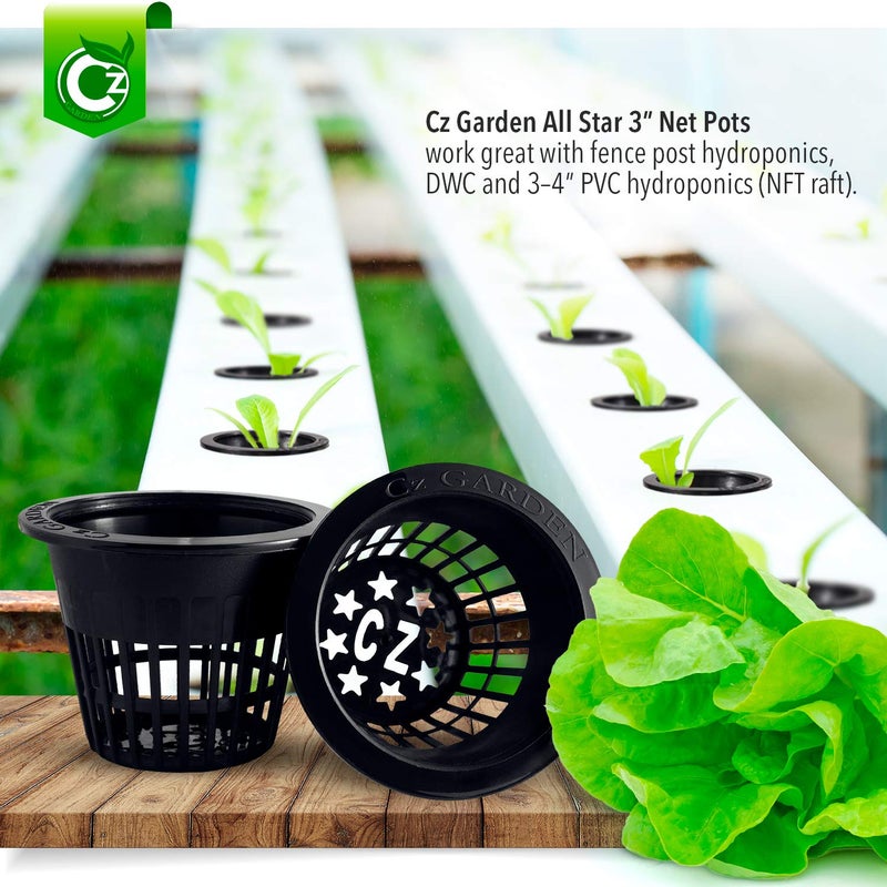 Cz Garden Supply 3 inch Net Cups Heavy Duty Pots Wide Rim Design - Orchids â€¢ Aquaponics â€¢ Aquaculture â€¢ Hydroponics Slotted Mesh for Kratky Wide Mouth Mason Jars - Image 4